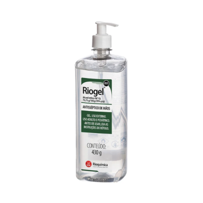 ALCOOL GEL RIOCARE 430G/500 ML PUMP - RIOQUIMICA