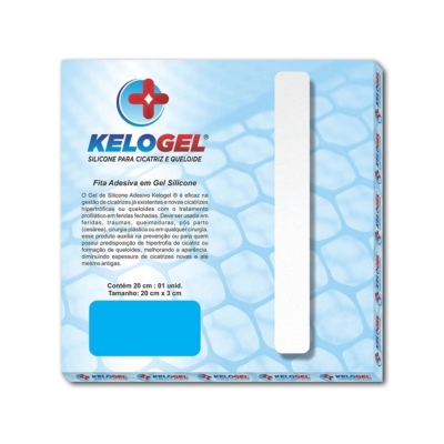 FITA EM GEL DE SILICONE PARA CICATRIZ 20X3CM KELOGEL