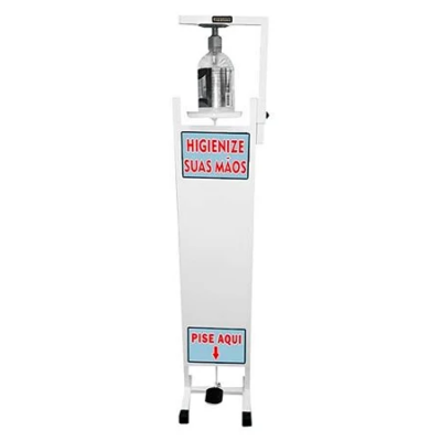 Suporte Pise Aqui Para Álcool Gel - VAGALUMY