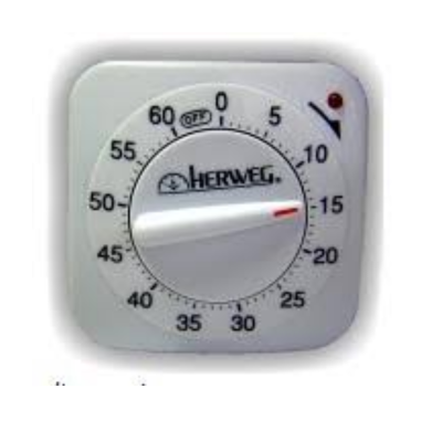 Relógio Marcador De Tempo Plastico Herweg Branco - HERWEG