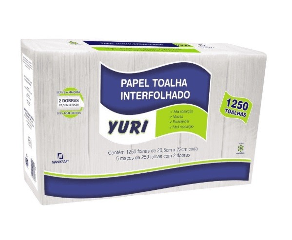Papel Interfolha para Porta Toalha com 1250 - YURI