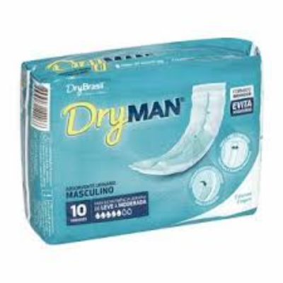Absorvente Masculino Dry Man Capacidade 80Ml embalagem contém 10 unidades - PADRAO