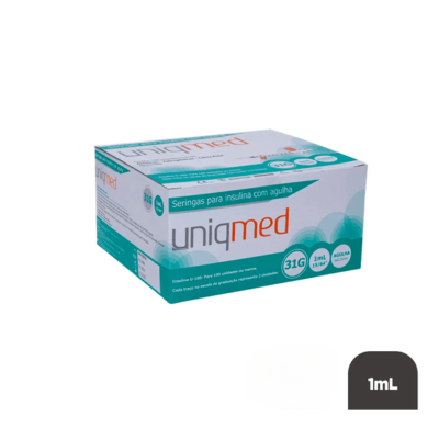 SERINGA INSULINA 1 ML PACOTE COM 10 UNIDADES UNIQMED