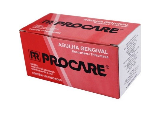 Agulha Gengival 30 G Curta Caixa 100 unidades - PROCARE