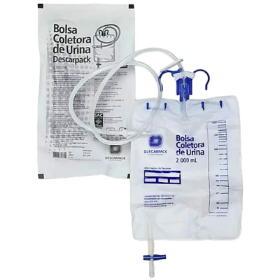 Coletor de Urina Sistema Fechado 2 Lts - DESCARPACK