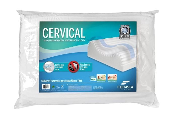 Travesseiro Cervical Performance Latex Lav�vel - FIBRASCA
