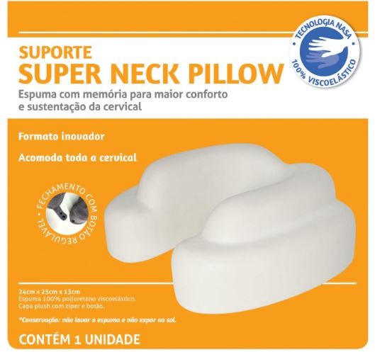 Apoio Para Pesco�o Super Neck Pillow Capa Em Plush - PERFETTO