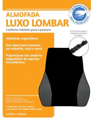 Apoio Lombar Luxo Grafite - PERFETTO