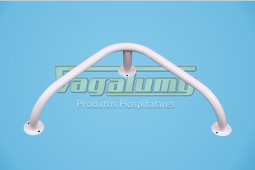 Barra De Apoio Em Aço Galvanizado Mod.L 40 Cm - VAGALUMY