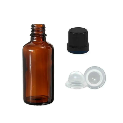 FRASCO PLUMA AMBAR COM TAMPA 30ML