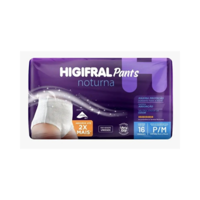FRALDA PANTS NOTURNA P/M C/16 HIGIFRAL