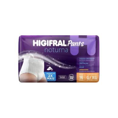 FRALDA PANTS NOTURNA G/XG C/16 HIGIFRAL
