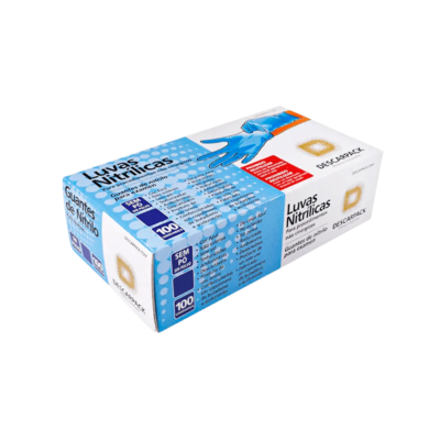 LUVA NITRÍLICA AZUL SEM PÓ DESCARPACK
