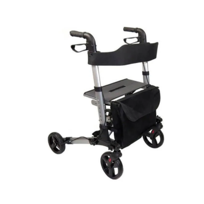 ANDADOR EM ALUMINIO 4 RODAS SUPERLUX DOBRAVEL PRATA MOBIL