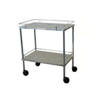 MESA AUXILIAR INOX COM RODIZIO E VARANDA MRO