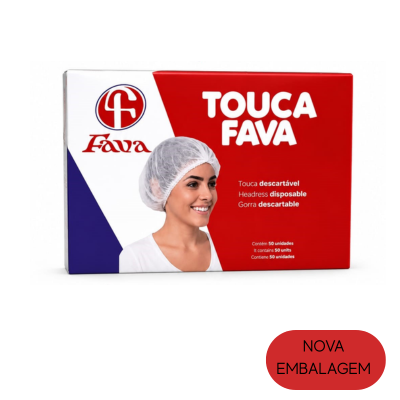 Touca Descartável com Elástico C/50 Unidades - FAVA