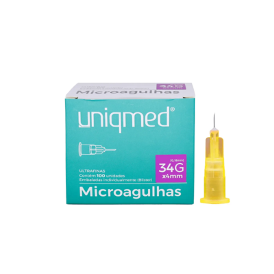 MICROAGULHA 34 G X 4 MM (AGULHA DE LEBEL) UNIQMED