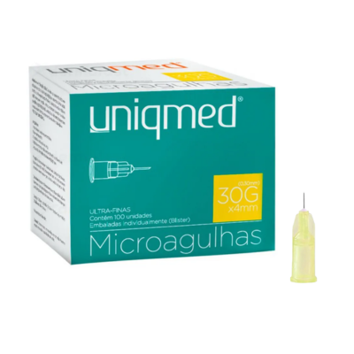 MICROAGULHA 30 G X 4 MM (AGULHA DE LEBEL) UNIQMED