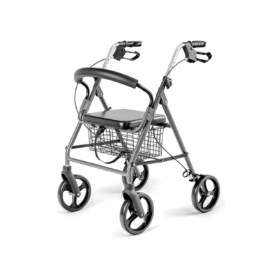 ANDADOR 4 RODAS COM ASSENTO E CESTO ATE 135KG HIDROLIGHT