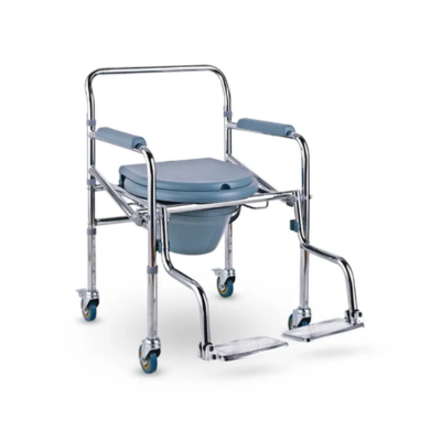 CADEIRA DE BANHO HIG.DOBRAVEL EM AÇO COM COMADRE LONGEVITEC