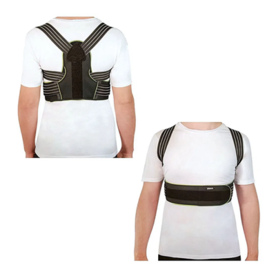 CORRETOR POSTURAL COM AJUSTE TRIPLO PRETO MERCUR