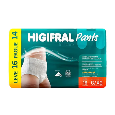 FRALDA PANTS SEVERA G/XG C/16 HIGIFRAL