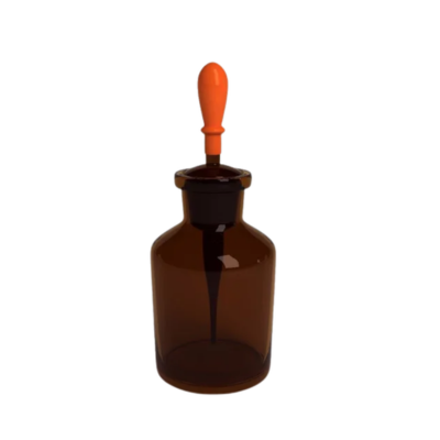 FRASCO CONTA GOTAS 60 ML C/ BORRACHA AMBAR