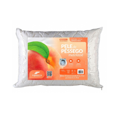 TRAVESSEIRO PELE DE PESSEGO MATELASSE FIBRASCA