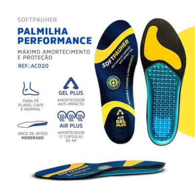 PALMILHA PERFORMANCE SOFTPAUHER AZUL ORTHO PAUHER